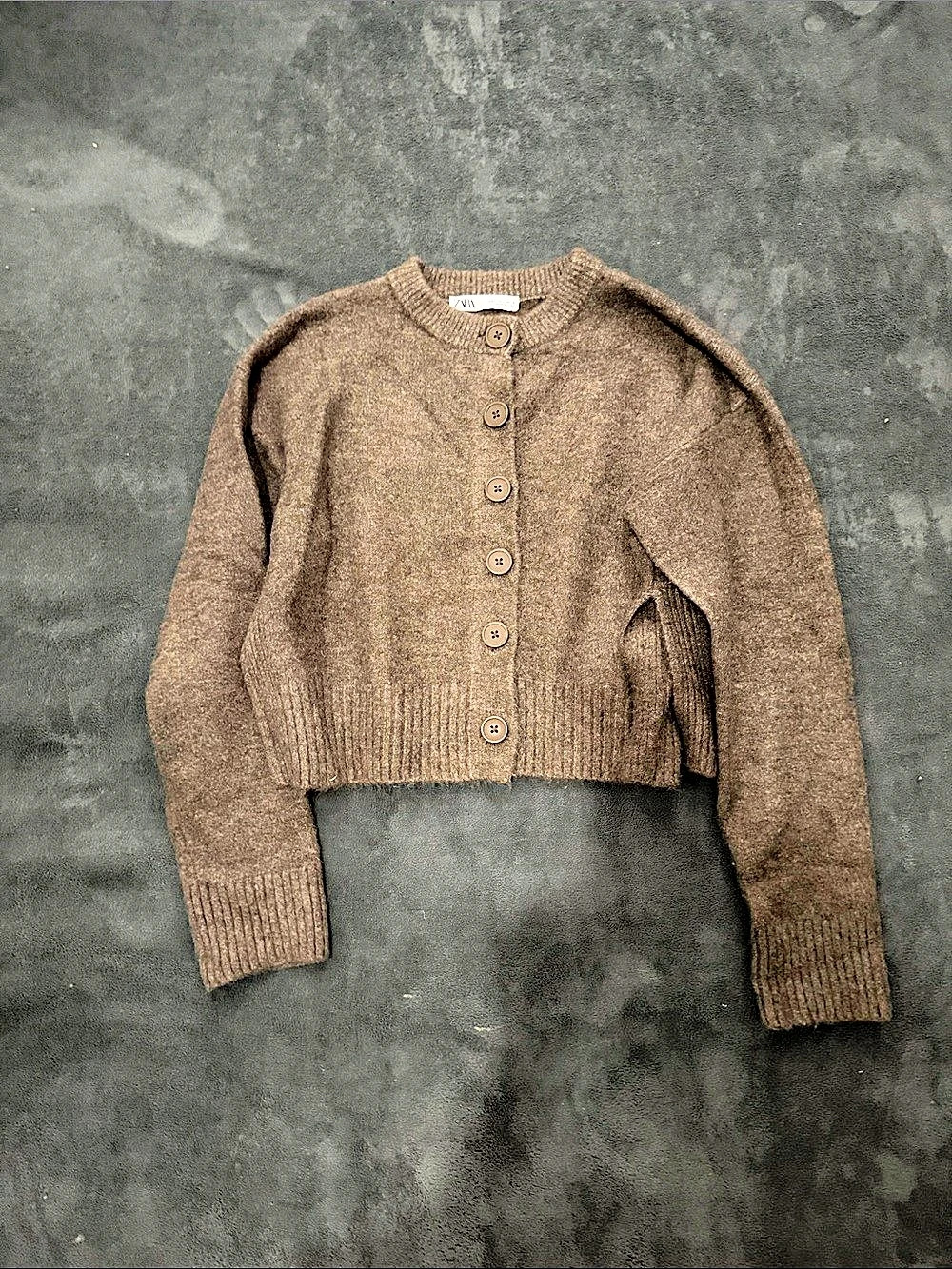 Zara Brown Knit Cardigan